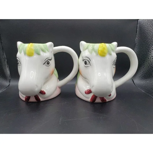 Room Essentials | Dining | Set Of 2 Unicorn 3d Coffee Mug Room Essentials  Microwave Safe Left Handed As Is | Poshmark